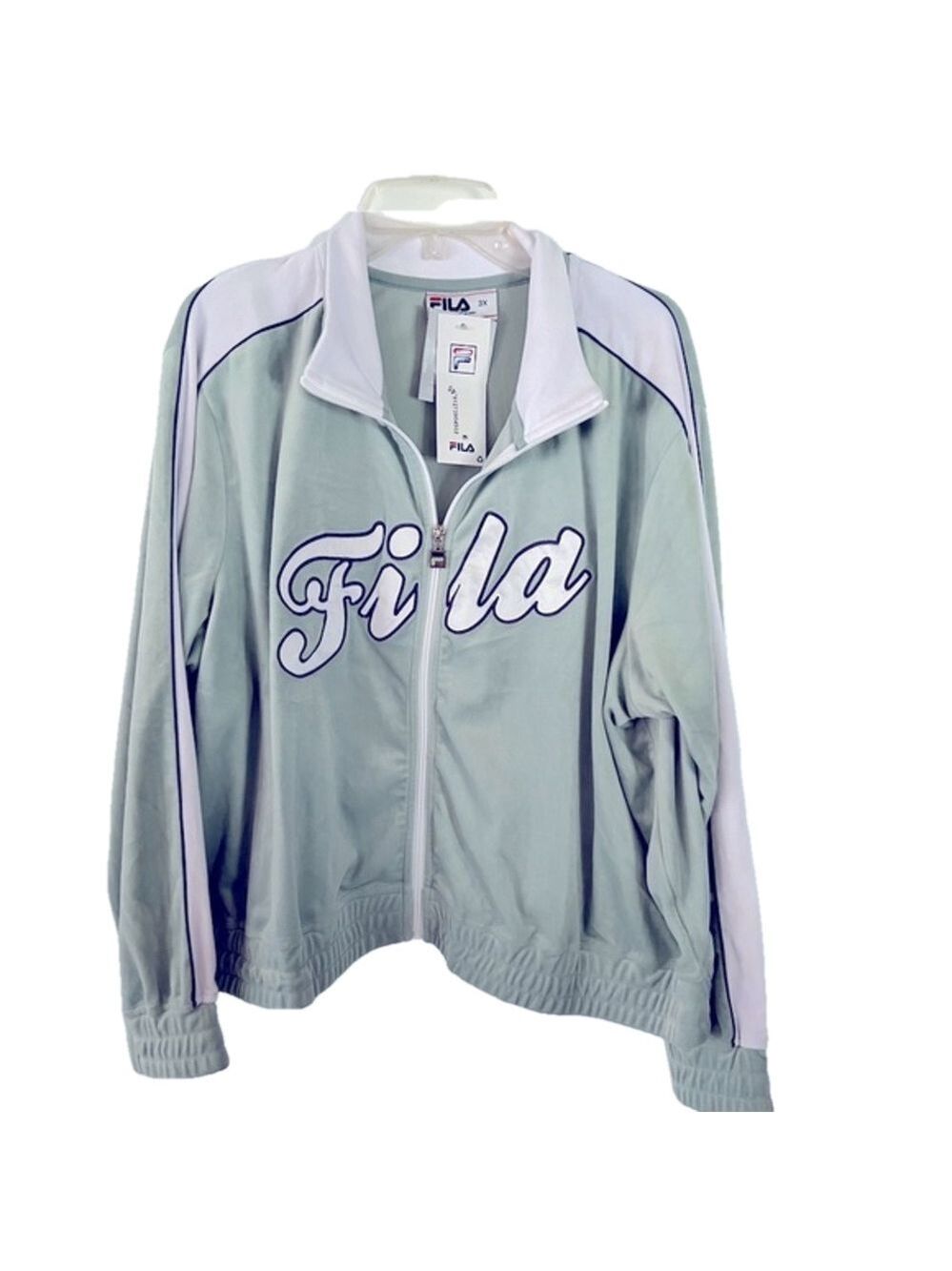 Fila Sports Jacket, Size 3x, NWT, soft velvety feel, Elastic cuff, zip front,